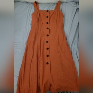 Gap Midi Button Down Apron Dress